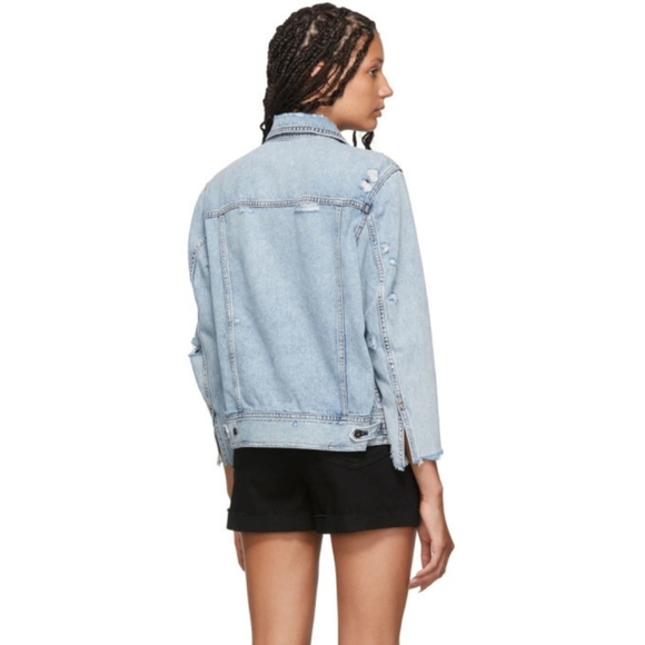 Rag & Bone Oversized Distressed Denim Jacket - Picture 8 of 9